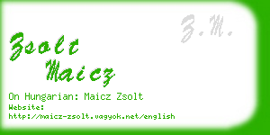 zsolt maicz business card